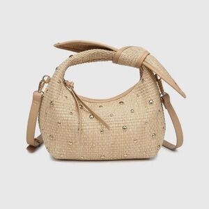 Elegant Tan Woven Handbag